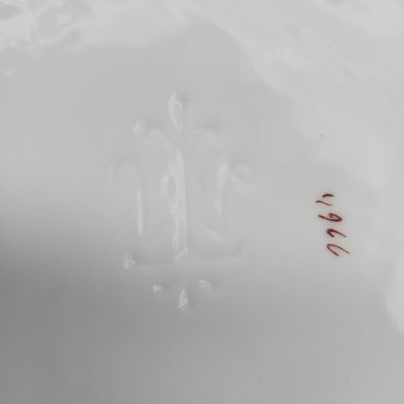 Vintage Germany Porcelain China Flower Decorated Spittoon 1/966 Green White - Picture 4 of 6